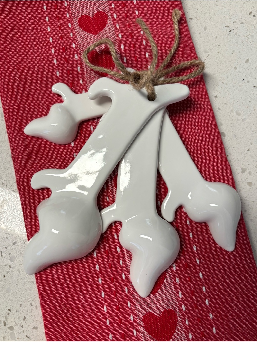 Dachshund Ceramic 4 piece Measuring Spoon Set - White - Picture 3 of 6
